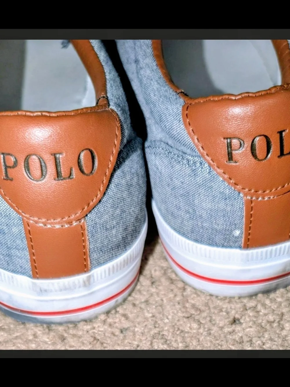 Polo by Ralph Lauren Gray and Brown Men’s Sneakers